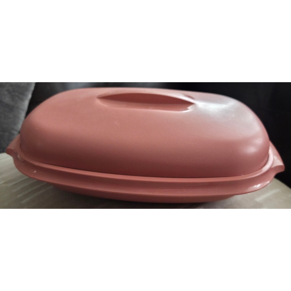 Tupperware Vtg Microwave Steamer 6 Cup 1.4L 3 Piece Set Pink 1273-4 Made in USA